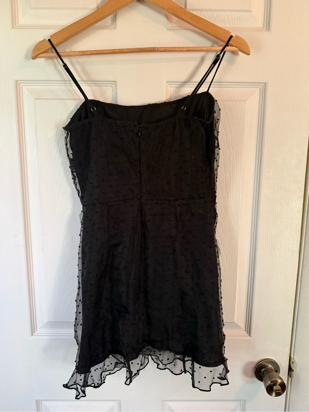 Black Rouched Mesh Mini Dress - Picture 7 of 7
